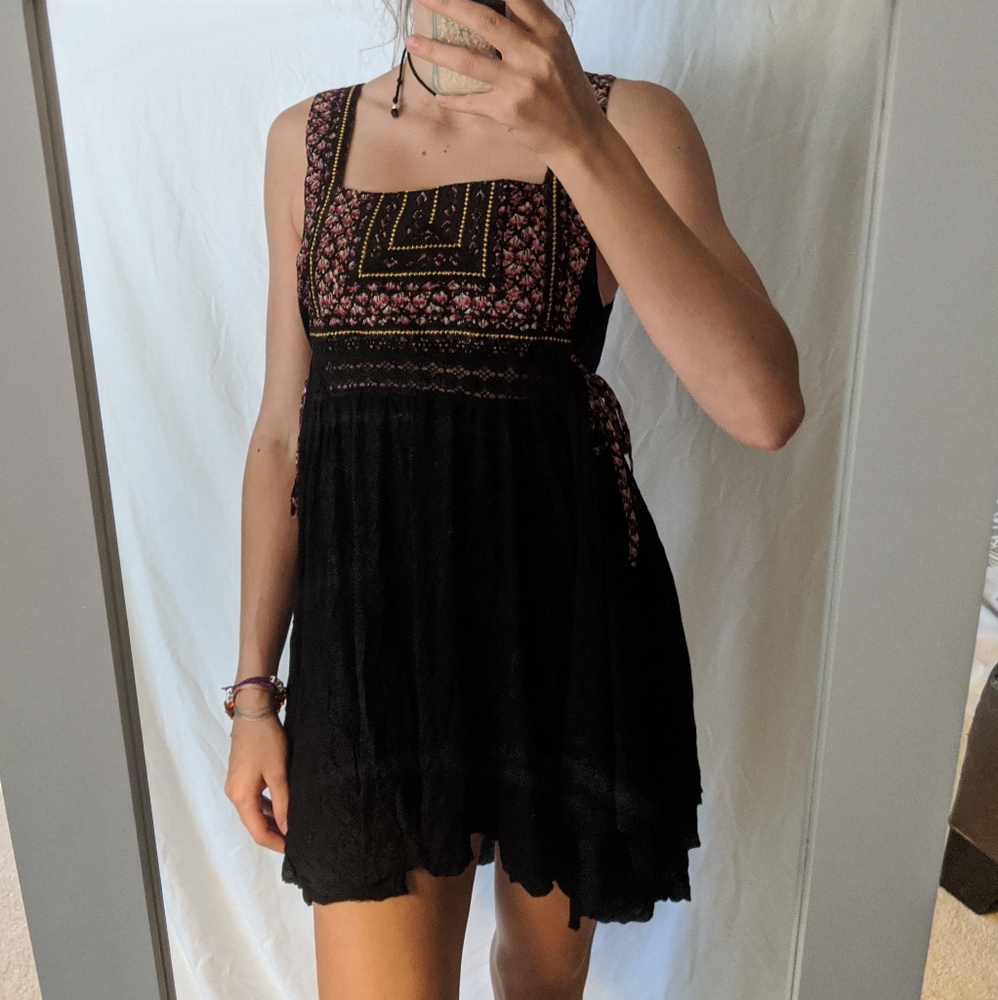 Smock Dress with open back panels